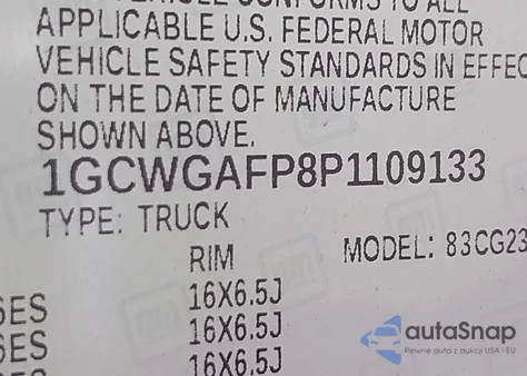 2023 Chevrolet Express G2500 from USA, damaged, VIN 1GCWGAFP8P1109133